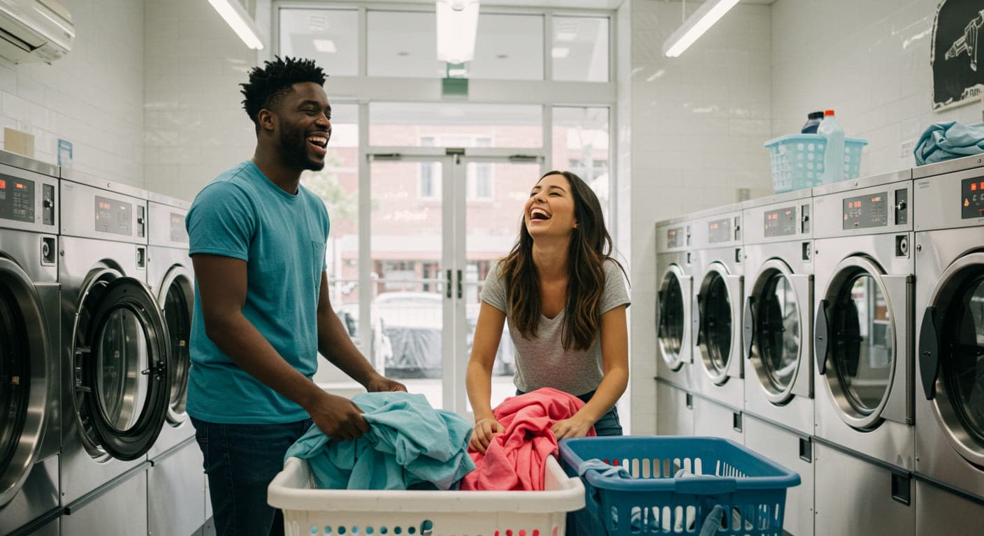 Self service laundry showcase